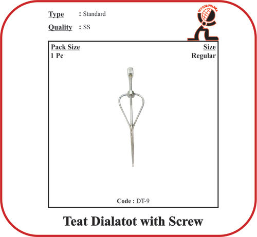 Teat Dilator With Screw Veterinary Equipment