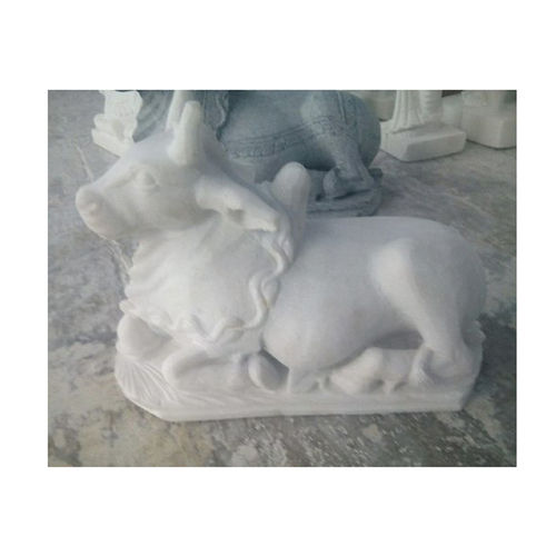 White Marble Nandi Statue