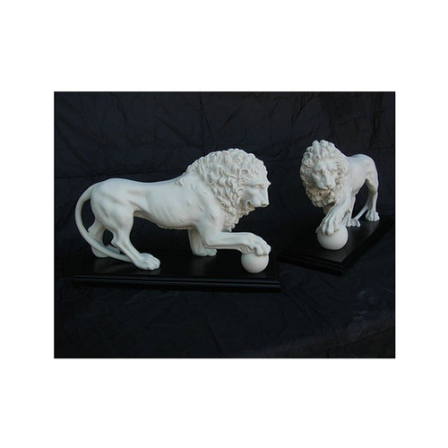 Latest Design High And Premium Quality Marble Lion Pair White Marble Lion White Marble Statue Outdoor Garden Decor