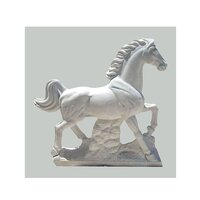 Hand-carved Marble Horse Statue