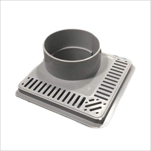 Grey Corner Balcony Pvc Floor Drain