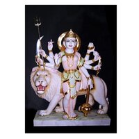 Customized Natural White God Durga Maa Marble Statue