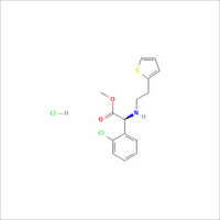 Methyl thienylethamino chlorophenyl acetate hydrochloride