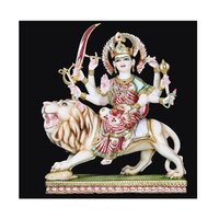 Best Design Natural White God Durga Maa Marble Statue