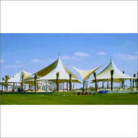 Tensile Membrane Structure - Pvc Material, White Color Canopy | Customized Design, High Durability, Weather Resistance, Easy Installation