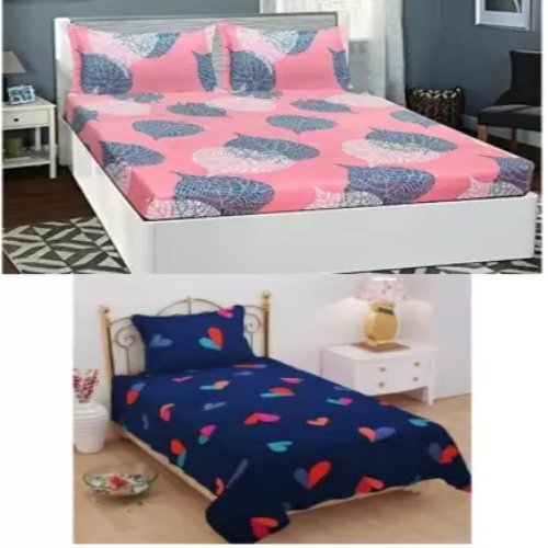 P.Rtrend 190 Tc Cotton Double Printed Bedsheet Application: Home