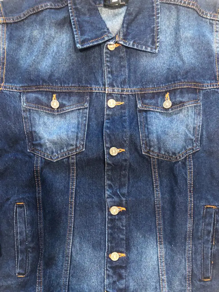 STONE BLAST DENIM JACKET RIP and REPAIR