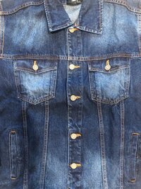 STONE BLAST DENIM JACKET RIP and REPAIR