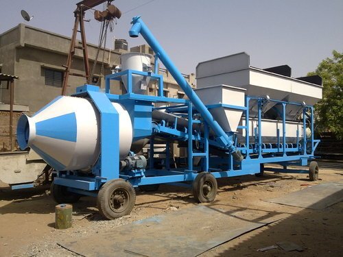 Reversible Drum Type Mobile Concrete Batching Plant