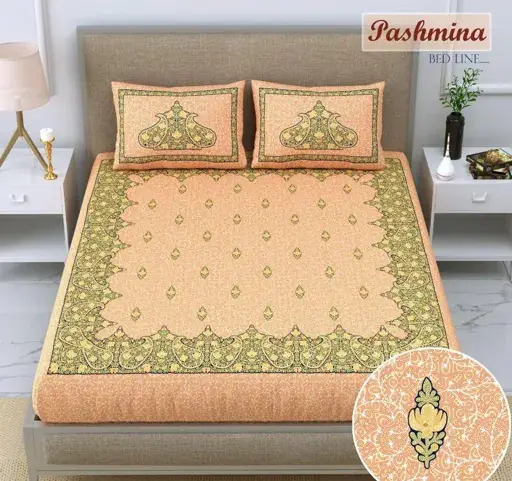 Sanganeri Print Double Bedsheet