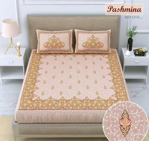 Sanganeri Print Double Bedsheet