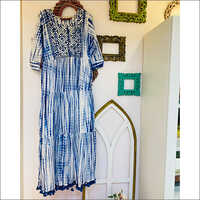 Traditional Cotton Calf Length Dress