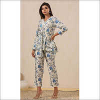 Ladies Digital Printed Muslim Co-ord Set