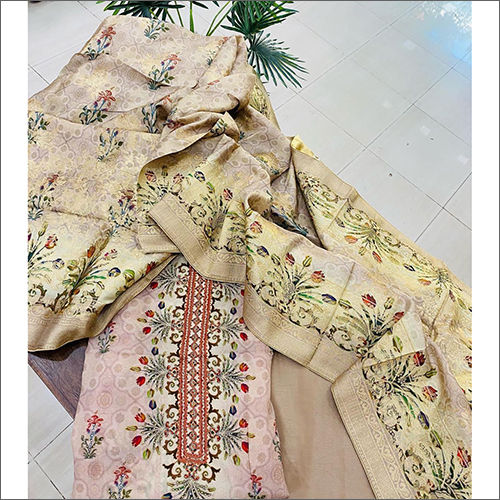 Hand Embroidery Unstitched Suit