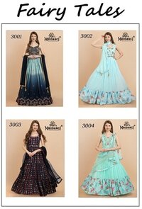 Given In Description Fairy Tales Ladies Gown With Dupatta