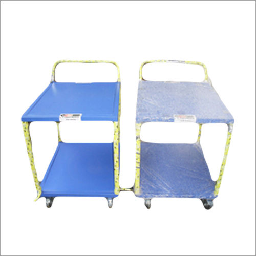 Plastic Material Handling Trolley - Color: Blue