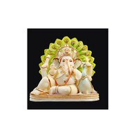 Natural White Marble Ganesha Statue