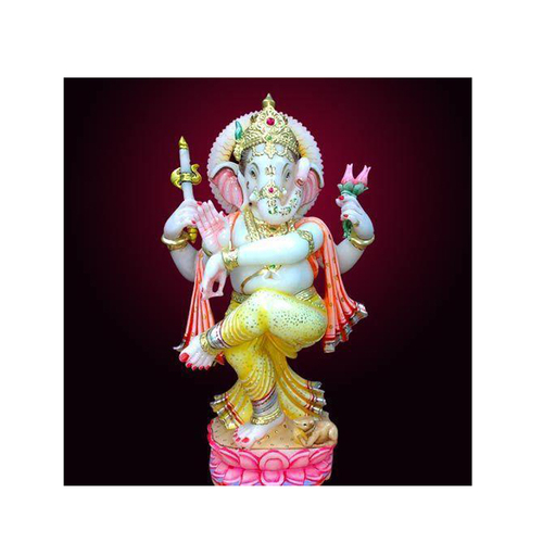 Customized Natural White Ganesh Marble Statues