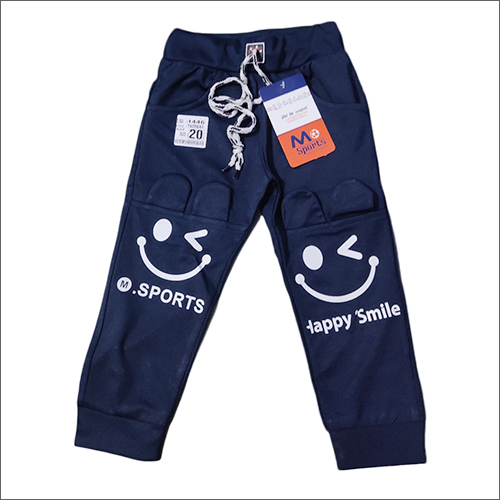 2 Way Lycra Boys Track Pant - Trendy Fit Sizes M-L-XL-S | Blue Elastic Waistband Washable Ideal for Running and Jogging