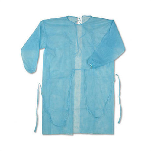 Non Woven Isolation Gown - Disposable, Sterilized, Waterproof | Blue Color, Ideal for Infection Control and Patient Protection