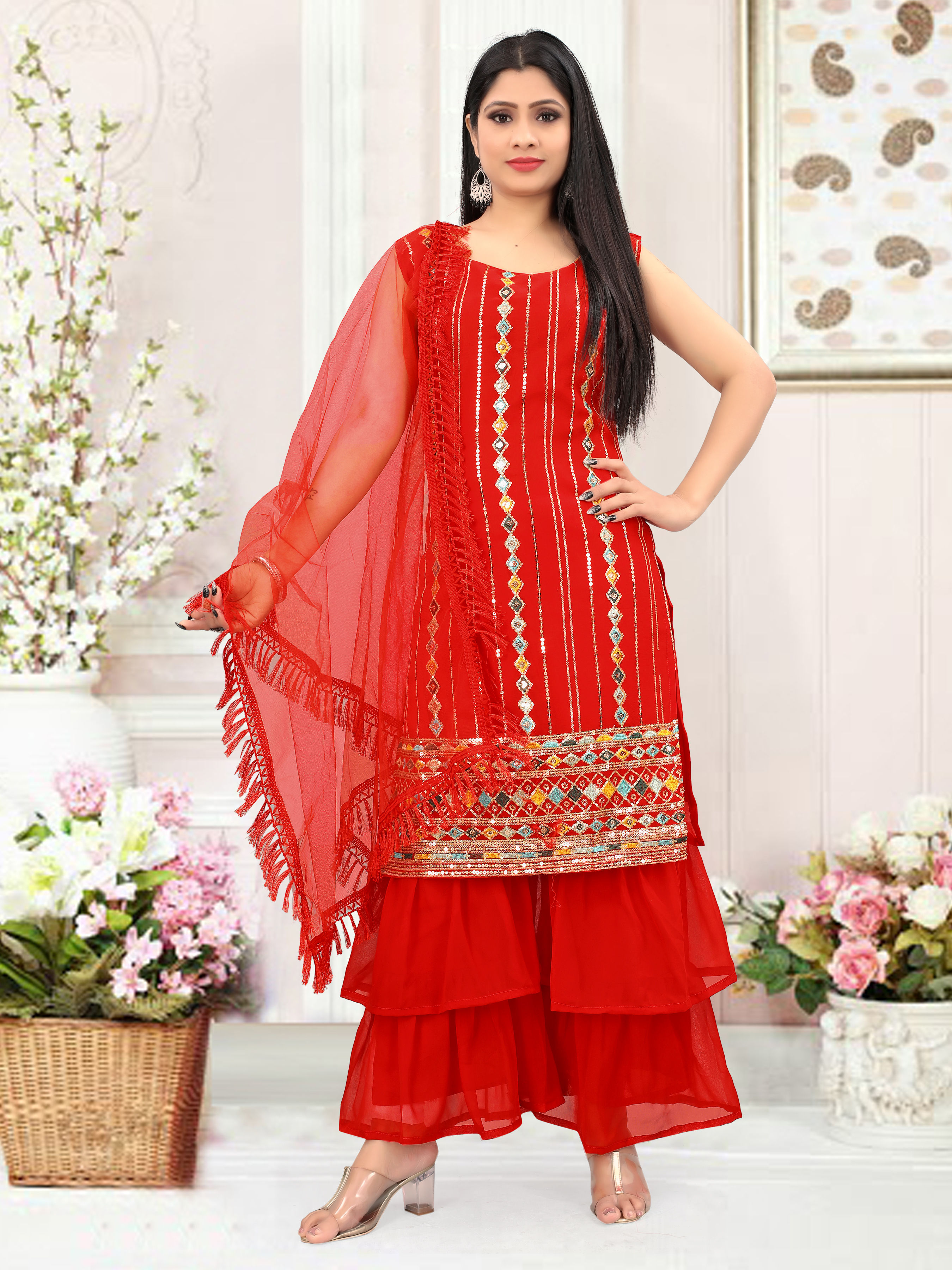 Embroidery new Sharara suits