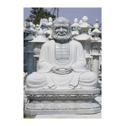 Indian Manufacturer White Marble Meditating Statue