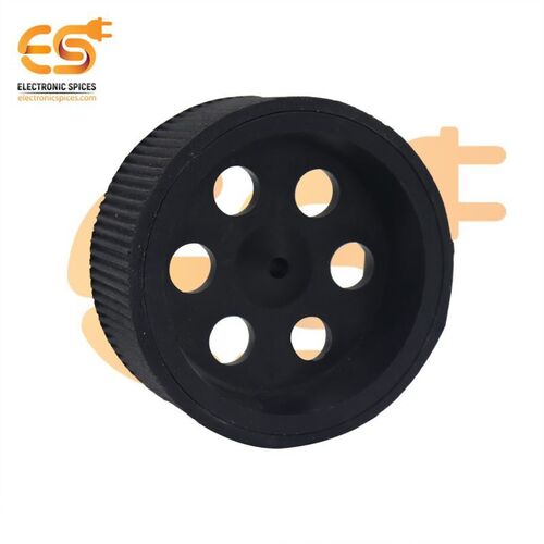 95mm x 40mm Hard plastic build rubber cover black color 6mm rod compatible heavy duty trolley wheel By ESRDNS PRIVATE LIMITED