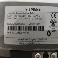 SIEMENS SINAMICS 6SL3210-1SB12-3UA0 POWER MODULE 340