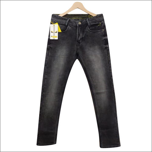 Washable Mens Black Slim Fit Jeans