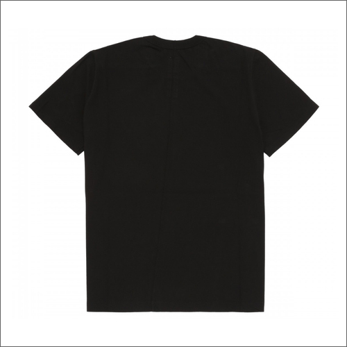 Mens Black Cotton Round Neck T-Shirt