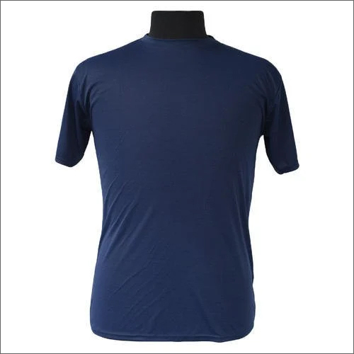 Mens Polyester High Neck T-Shirt - GSM 140 Half Sleeves | Plain Pattern Available in Sizes M S L XL