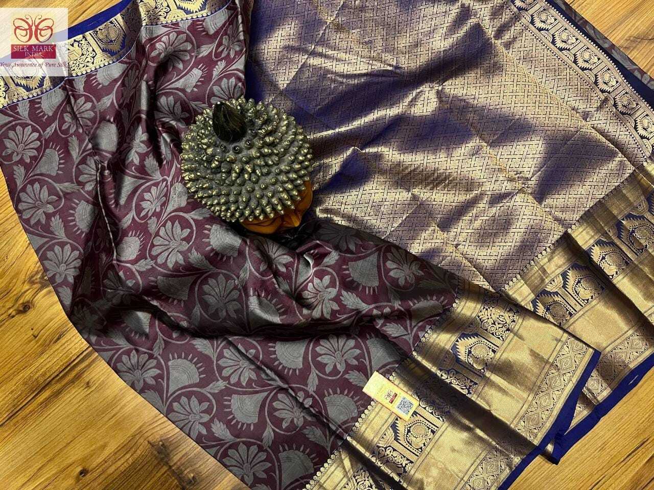 pure kanjivaram silk saree fancy border silk