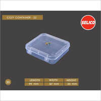 Square Plastic Container Box - Plastic, 99x87x20mm, Transparent | Food Container, Nontoxic, Easy To Rinse, Ideal For Small To Medium Items