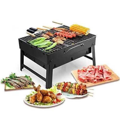 FOLDING BARBEQUE CHARCOAL GRILL OVEN