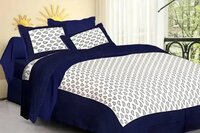 Cotton Double Bedsheet with 2 pillow cover and Blanket set