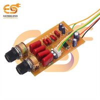 12v Dc Stereo Preamplifier Circuit Board With Bass And Treble Control - Pcb Material, Orange Color | Sound Quality, Short Circuit & Thermal Protection, Adjustable Tone