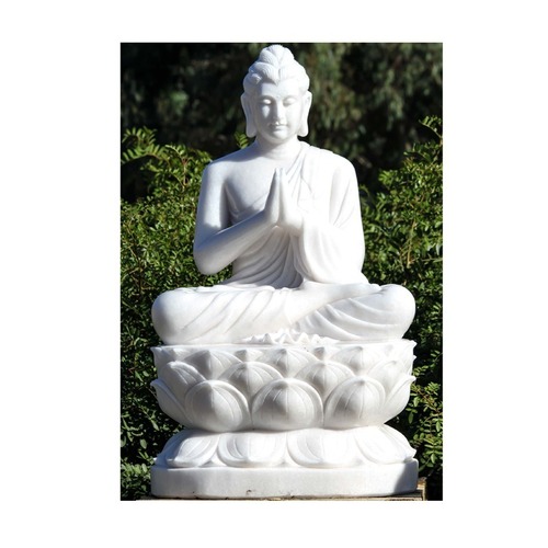 White Marble Garden Buddha Sculpture