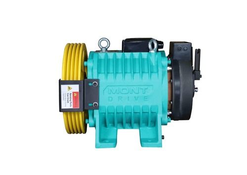 Gearless Elevator Traction Machine - Color: Green