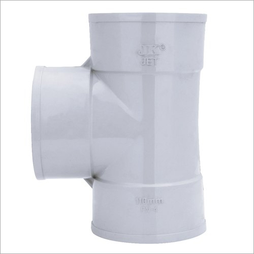 PVC Tee - PVC, 110 mm, Light Grey | Thermal Resistance, Robust Structure, Durable Performance in Plumbing Applications