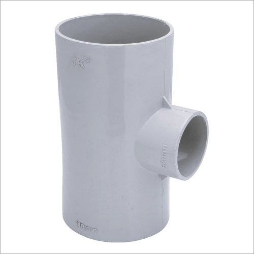 Reducer Tee - PVC Material, 160x110 mm Size, 90 Degree Angle | Durable Quality, Galvanized Surface Treatment, T Shape Design