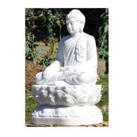2022 Premium Quality Hand Carved White Marble Buddha Statue