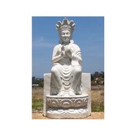 Best Selling Product Of 2022 White Marble Seated Maitreya Buddha Statue in Dharmachakra Mudra Carved From India At Best Price
