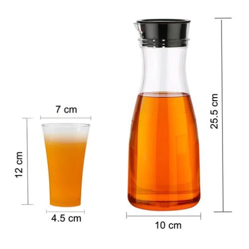 UNBREAKABLE WATER JUICY JUG AND 6 PCS. GLASS COMBO SET