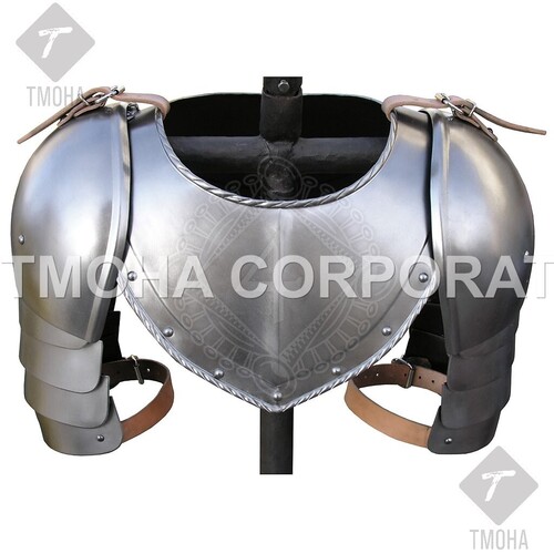 Medieval Wearable Gorget Armor Bevor with pauldrons IG0022