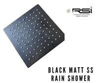 BLACK MATT CURVE SHOWER 6X6 SQUARE