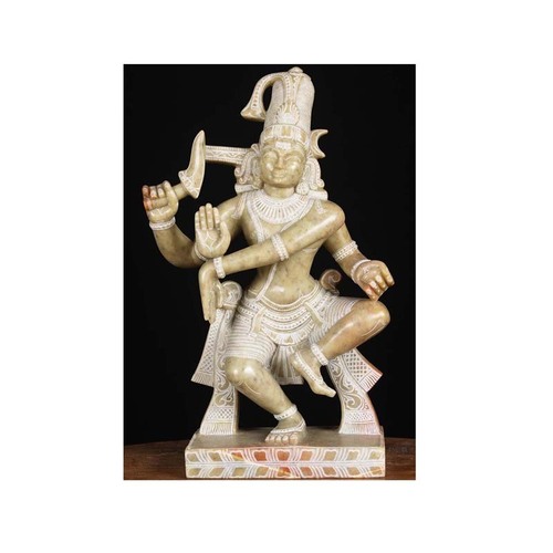 Hand Carved Marble Dancing  Mudra Shiva Statue