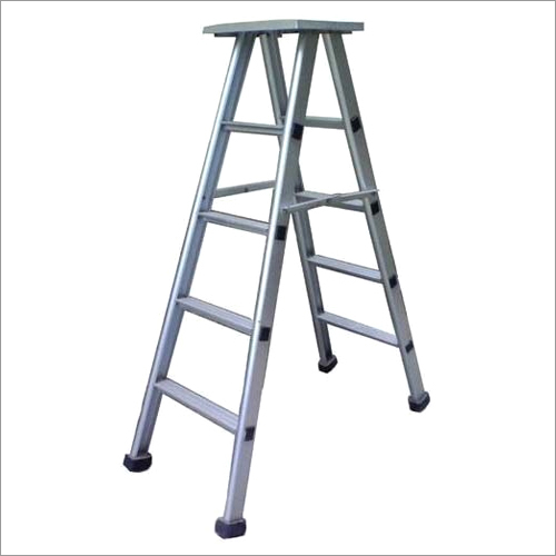 Silver Aluminum Folding Ladder