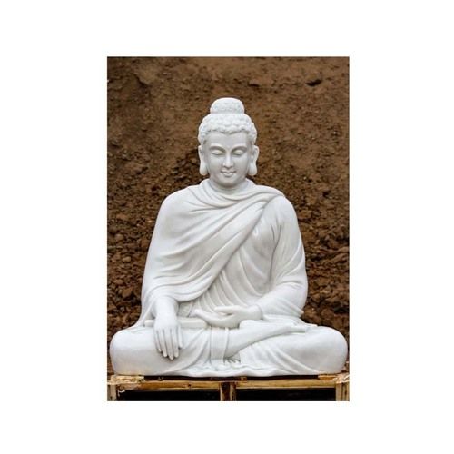 Large White Marble Buddha Statue Perfect for the Garden