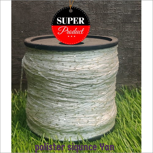 Eco-Friendly White Polyester Sequin Yarn