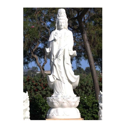 Indian Exporter of Premium and high Quality Large White Marble Bodhisattva of Compassion Vintage Exclusive Art From india